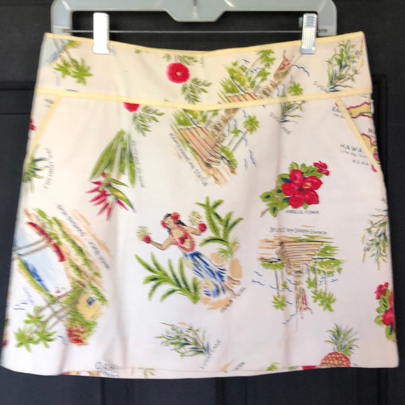 J.Crew Hawaiian themed miniskirt - Picture 2 of 8